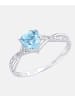 Diamant L'éternel Ring aus 375 Weißgold mit Diamant mit Topas