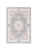 Pergamon Vintage Designerteppich Finesse Orient Medaillon in Grau Beige