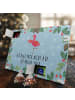 Mr. & Mrs. Panda Tee Adventskalender Flamingo Yoga mit Spruch in Eisblau