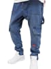 DADA Cargo Baggy Denim Jeans mit Logo Stitching Worker in Hellblau