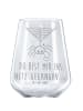 Mr. & Mrs. Panda Glas für Rotwein Spinne Agathe Liebe mit Spruch in Transparent