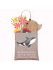 Mr. & Mrs. Panda Shopping Tasche Orca mit Spruch in Braun Pastell