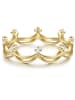 Glanzstücke München Ring Krone aus Sterling Silber mit Zirkonia in gelbgold