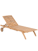 Beliani Gartenliege CESANA PREMIUM in Braun/Grau - (W) 61 x (H) 33 x (L) 195 cm