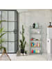 relaxdays Standregal in Weiß - (B)56 x (H)133 x (T)28 cm