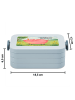 Mr. & Mrs. Panda MEPAL Bentobox Einhorn Schwein Design mit Spruch in Blau Pastell
