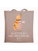 Mr. & Mrs. Panda Shopping Tasche Nachtfalter Fähnchen mit Spruch in Braun Pastell