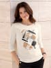 Sieh an! 3/4-Arm-Shirt in ecru-camel