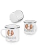 Mr. & Mrs. Panda Emaille Becher 4. Hochzeitstag Seidenhochzeit m... in Transparent