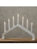 STAR Trading 7-flammiger Lichterbogen ,House', warmweiß, Holz, weiß
