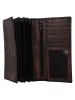 Greenburry Destressed Geldbörse RFID Schutz Leder 18.5 cm teak brown