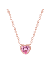Trilani Kette Herz aus Sterling Silber mit Zirkonia in roségold