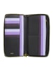 DuDu Ustica Geldbörse RFID Schutz Leder 20 cm in black-lavander