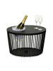 COOTAB Cooler Table 3-in-1 Loungetisch mit Acryl-Kühler Stockholm 46 cm schwarz in schwarz