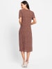 WITT WEIDEN Sommer-Kleid in rotbraun-weiß-bedruckt