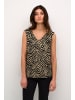 Kaffe Ärmellose Bluse KAmilia Regular fit in Chinchilla/Black Animal Print