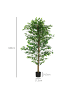 HOMCOM Künstliche Ficus-Pflanze-Ø17,5 x 180H cm-Grün