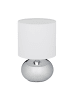 relaxdays Tischlampe in Silber/ Weiß - (H)28 x Ø 18 cm