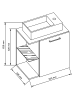 ebuy24 Waschbeckenunterschrank Hausa Weiß 52 x 34 cm