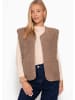 SASSYCLASSY Teddyweste mit Taschen in Taupe