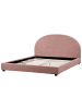 Beliani 2-tlg Doppelbett VAUCLUSE in Rosa