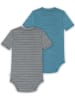 Normani Outdoor Sports 2x Baby Merino Kurzarmbody in Grau/Blau