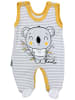 TupTam Baby Unisex Strampler-Set mit Aufdruck Spruch 2-tlg in grau/gelb