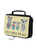 Mr. & Mrs. Panda Toilettentasche Koala Familie zwei mit Spruch in Gelb Pastell