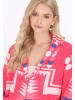 IZIA Women Cardigan in fuchsia multicolor