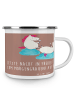 Mr. & Mrs. Panda Emaille Becher Junggesellinnenabschied Feiern m... in Braun Pastell