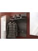 Inn.Furn Garderobe Set 5-teilig weiß Hochglanz, grau, Garderobenmöbel mit viel Stauraum
