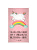 Mr. & Mrs. Panda Gästehandtuch Einhorn Regenbogen mit Spruch in Rot Pastell