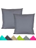 JACK 2er Set Outdoor Kissenhülle 40x40cm Uni in Blaugrau