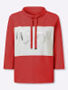 WITT WEIDEN Sweatshirt in rot-weiß-geringelt
