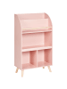 Beliani Bücherregal LILOET in Rosa/Braun - (W) 60 x (H) 102 x (L) 30 cm