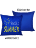 JACK 1x Outdoor Kissenhülle Motiv 50x50cm hello Summer in Blau