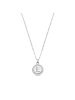 Luxenter Rhodium-plated sparkling zirconia necklace - Alphabet