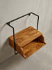 KADIMA DESIGN Wandkonsole, Mango-Holz, Industrial-Stil, 44x45x35cm, Boxspringbetten