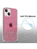 cadorabo Hülle für Apple iPhone 13 MINI Glitter in Rosa mit Glitter