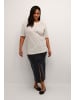 KAFFE curve T-shirt KCWinni Loose fit in Ant. White/Steeple Gray Stripe