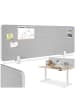 tectake Schreibtisch Trennwand Noisy inkl. 2 Befestigungsklemmen, grau