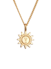 Elli Halskette 925 Sterling Silber Sonne in Gold