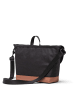 Herschel Cove Messenger - Umhängetasche S 24.5 cm (grid-black) in black/saddle brown