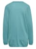 GOLDNER Kurzgröße:  Cardigan in langer offener Form in aqua