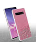 cadorabo Hülle für Samsung Galaxy S10 PLUS Glitter in Rosa mit Glitter