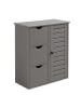 relaxdays Badezimmerschrank in Grau - (B)60 x (H)80 x (T)30 cm