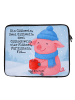 Mr. & Mrs. Panda Laptop Tasche Schweinchen Glühwein Design mit S... in Weiß