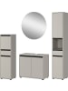 KADIMA DESIGN Badmöbel Set 4-tlg. Badschrank Unterschrank Midischrank in Steingrau