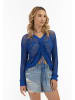 IZIA Damen Strickpullover in Blau