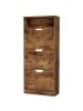VASAGLE Schuhschrank Custos in Braun - (B)60 x (H)139 x (T)24 cm